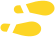 Yellow Footstep Impression